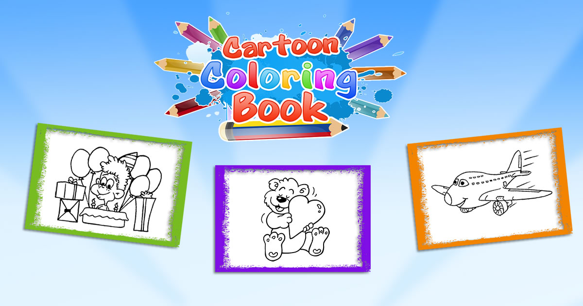 Carte de colorat cu desene animate