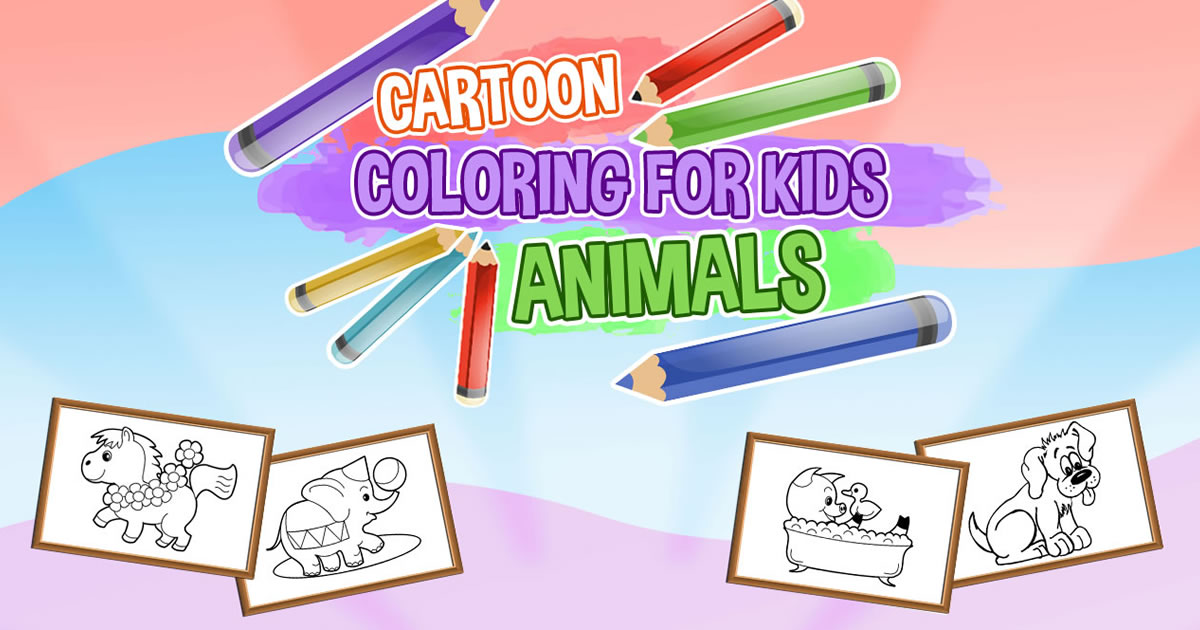 Desene animate de colorat pentru copii – Animale