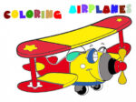 Carte de colorat – Avion