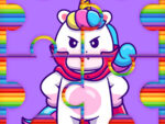 Puzzle-uri drăguțe cu unicorn curcubeu