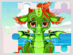 Puzzle cu unicorni și dragoni drăguți