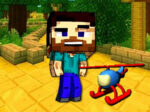 Aventură cu elicopterul Minecraft